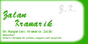 zalan kramarik business card