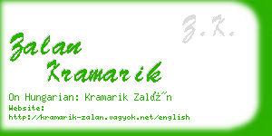 zalan kramarik business card